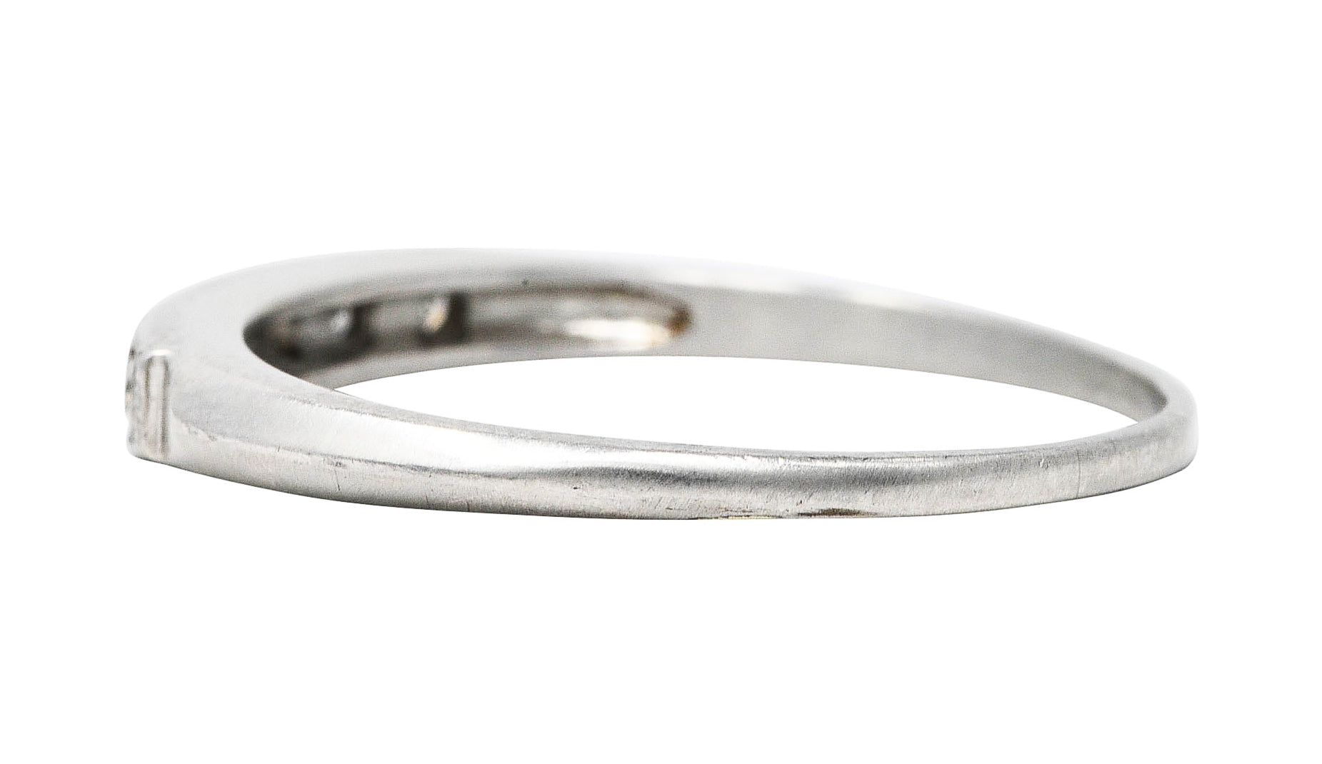 Art Deco Single Cut Diamond Platinum Anniversary Band RingRing - Wilson's Estate Jewelry