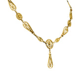 French Victorian 18 Karat Gold Scrolled Link Drop Necklace Circa 1900Necklace - Wilson's Estate Jewelry