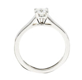 Cartier French Contemporary 0.38 CTW Diamond Platinum Solitaire Ring GIA Wilson's Estate Jewelry