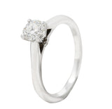 Cartier French Contemporary 0.38 CTW Diamond Platinum Solitaire Ring GIA Wilson's Estate Jewelry
