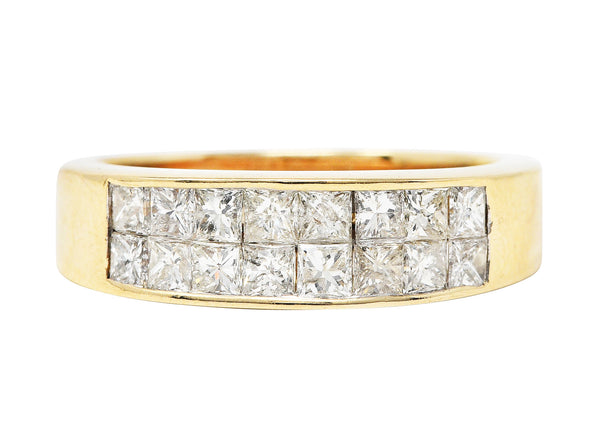 1980's Vintage 1.25 CTW Princess Diamond 14 Karat Gold Channel Band RingRing - Wilson's Estate Jewelry