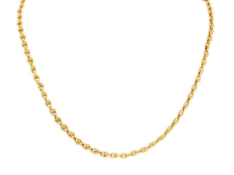 Unoaerre Vintage Italian 14 Karat Gold 32 Inch Long Chain NecklaceNecklace - Wilson's Estate Jewelry