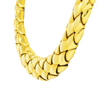 1980's Van Cleef and Arpels French 18 Karat Yellow Gold Woven Collar Vintage Necklace Wilson's Estate Jewelry