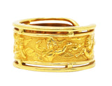Carrera y Carrera 18 Karat Yellow Gold Vintage Classicos Angelitos Band RingRing - Wilson's Estate Jewelry
