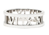 2003 Tiffany & Co. 18 Karat White Gold Atlas Unisex Band RingRing - Wilson's Estate Jewelry