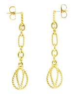 David Yurman 18 Karat Yellow Gold Twisted Cable Link Drop EarringsEarrings - Wilson's Estate Jewelry