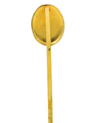 Early Art Nouveau Amethyst Cabochon 14 Karat Yellow Gold Antique Stickpin Wilson's Estate Jewelry