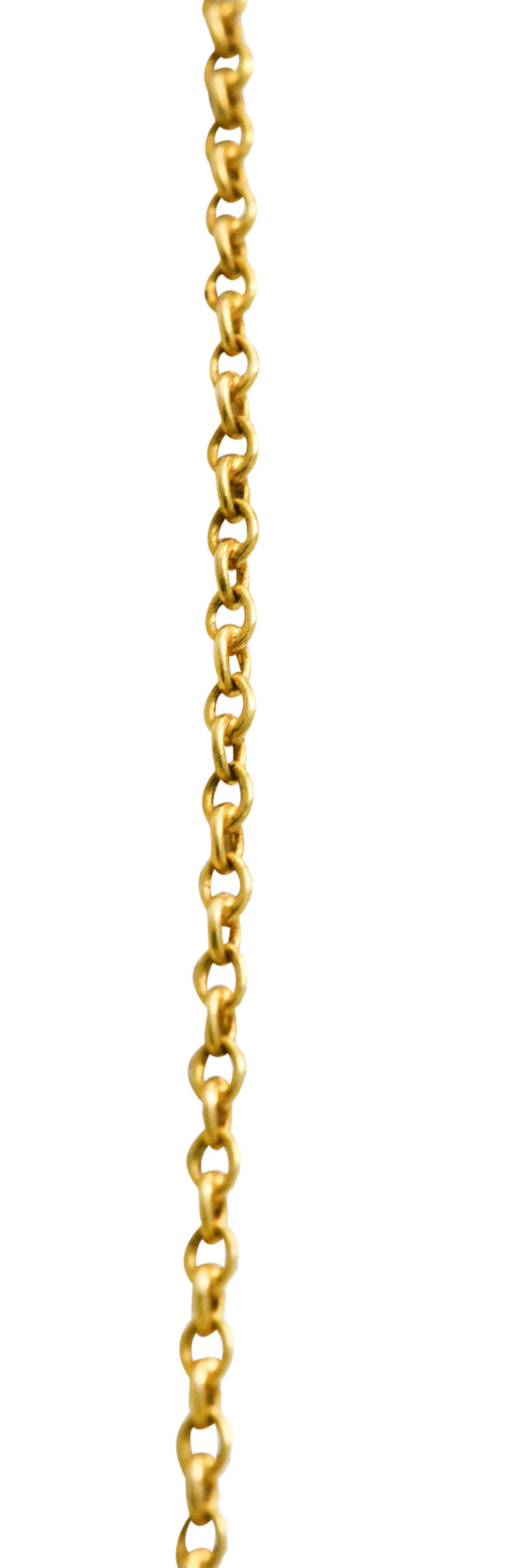 Art Nouveau Sapphire Pearl 18 Karat Gold Flower Blossom Station NecklaceNecklace - Wilson's Estate Jewelry
