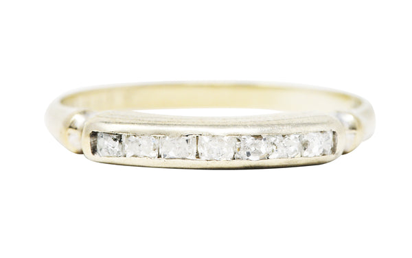 1920's Art Deco 0.30 CTW French Cut Diamond 14 Karat White Gold Band RingRing - Wilson's Estate Jewelry