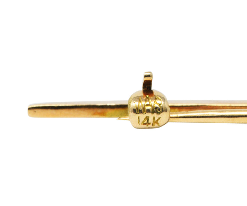 1850's Georgian Rose Cut Diamond Silver-Topped 14 Karat Gold Cross Charm PendantNecklace - Wilson's Estate Jewelry