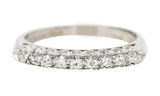 .11111 Mid-Century 0.25 CTW Diamond Platinum Fishtail Band RingRing - Wilson's Estate Jewelry
