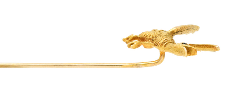 Victorian Garnet 14 Karat Gold Goose StickpinStick Pin - Wilson's Estate Jewelry
