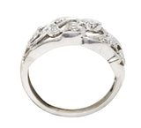Art Deco Diamond 14 Karat White Gold Ivy Band RingRing - Wilson's Estate Jewelry