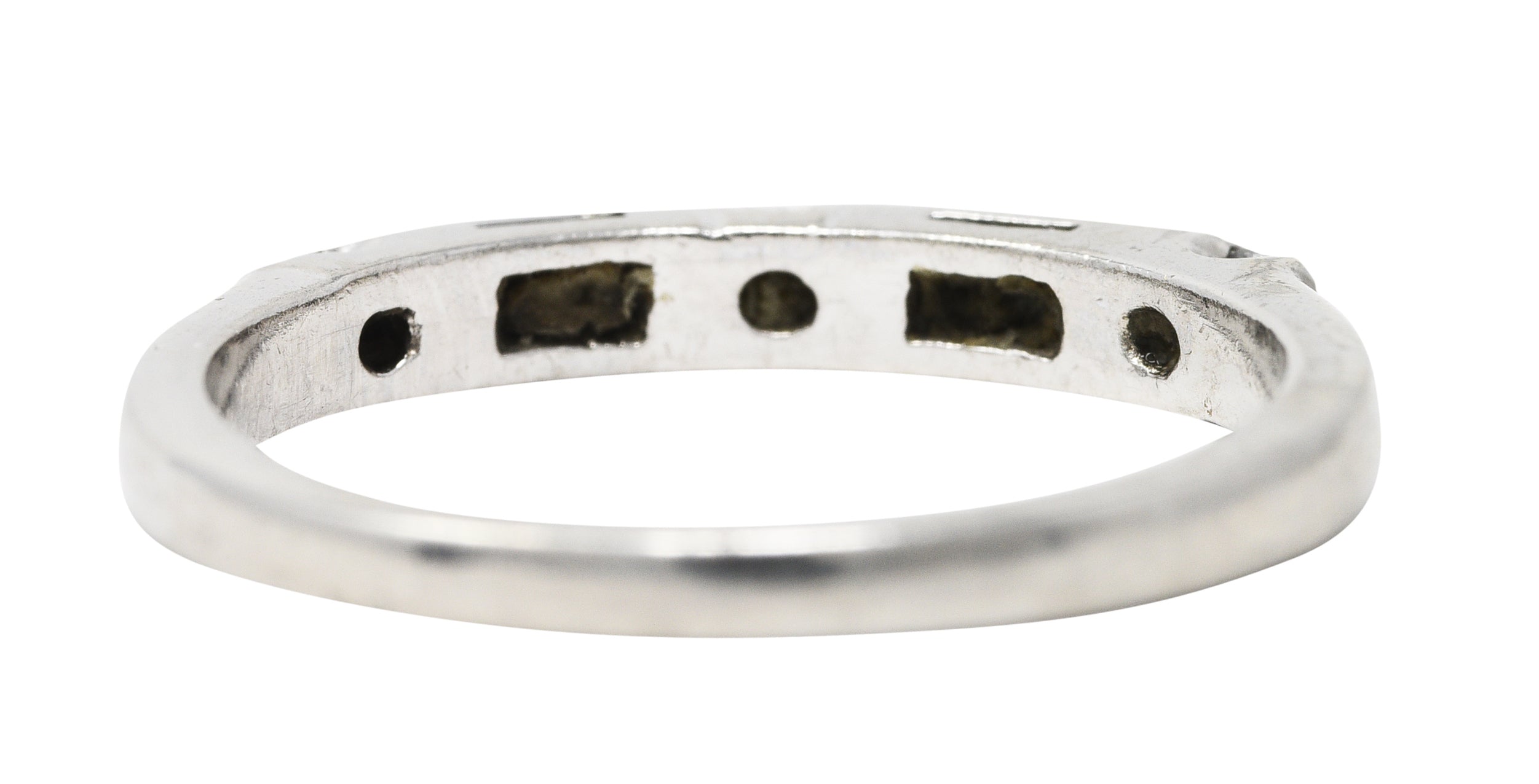 Mid-Century 0.25 CTW Diamond Platinum Stacking Band RingRing - Wilson's Estate Jewelry