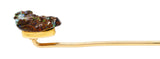Victorian Carved Boulder Opal 14 Karat Gold StickpinStick Pin - Wilson's Estate Jewelry