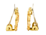French 18 Karat Gold Orchid Vintage Ear-Clip EarringsEarrings - Wilson's Estate Jewelry