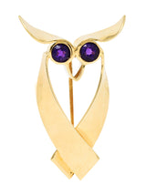 Tiffany & Co. Amethyst 14 Karat Gold Owl BroochBrooch - Wilson's Estate Jewelry