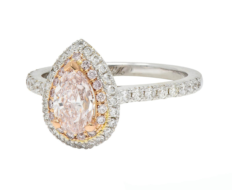 Pink Diamond Halo Ring – Linneys Jewellery
