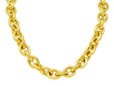 Elizabeth Locke 19 Karat Gold Hammered Cable Link Chain Vintage Necklace