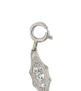 Art Deco 1920 4.60 CTW Diamond Platinum Fancy Link Antique Chain Necklace