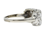 Retro 1.00 CTW Diamond 14 Karat White Gold Double Row Band RingRing - Wilson's Estate Jewelry