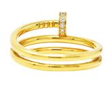Cartier Diamond 18 Karat Yellow Gold Juste Un Clou Nail Vintage Ring Wilson's Estate Jewelry