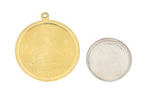 Vintage 14 Karat Yellow Gold Virgo Zodiac Medallion Pendant Charm