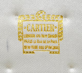 Cartier London 1970's Crystal Quartz Onyx 18 Karat Gold Cufflink Dress Set