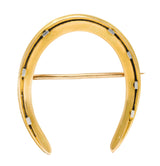 Riker Brothers Platinum-Topped 14 Karat Gold Horseshoe BroochBrooch - Wilson's Estate Jewelry