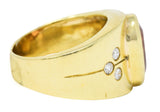 1970's Vintage Imperial Topaz Diamond 18 Karat Gold Band RingRing - Wilson's Estate Jewelry