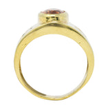 1970's Vintage Imperial Topaz Diamond 18 Karat Gold Band RingRing - Wilson's Estate Jewelry