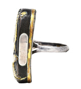 1860's Victorian Shakudo Silver 10 Karat Mixed Metal Ginseng Root RingRing - Wilson's Estate Jewelry