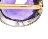 1920's Art Deco Amethyst Enamel Platinum StickpinStick Pin - Wilson's Estate Jewelry