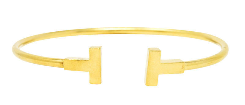 Tiffany & Co. 18 Karat Gold Tiffany T Flexible Cuff Braceletbracelet - Wilson's Estate Jewelry