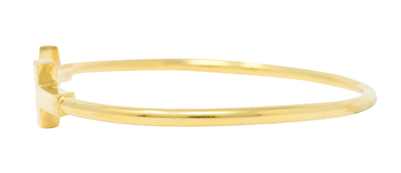 Tiffany & Co. 18 Karat Gold Tiffany T Flexible Cuff Braceletbracelet - Wilson's Estate Jewelry