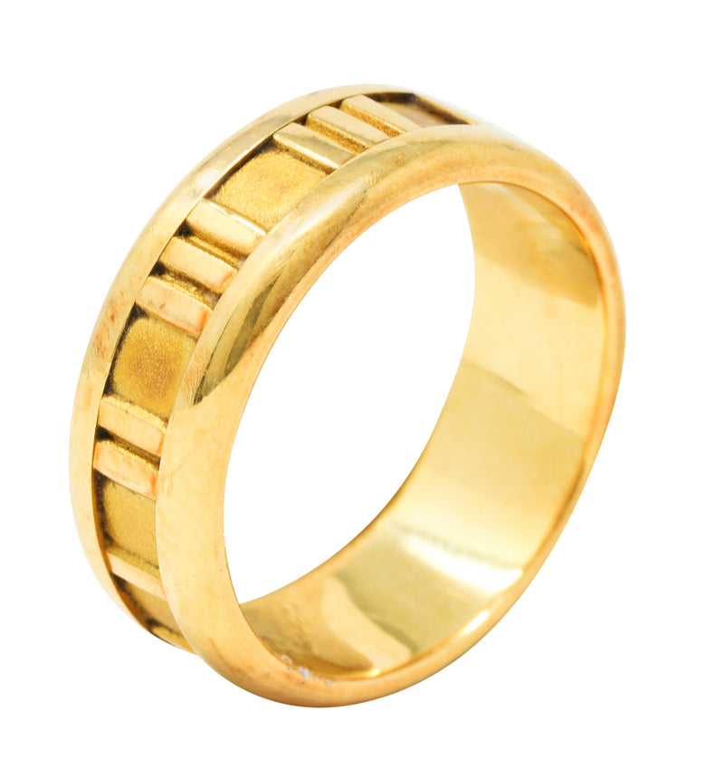 1995 Tiffany & Co. 18 Karat Gold Unisex 7 MM Atlas Band RingRing - Wilson's Estate Jewelry