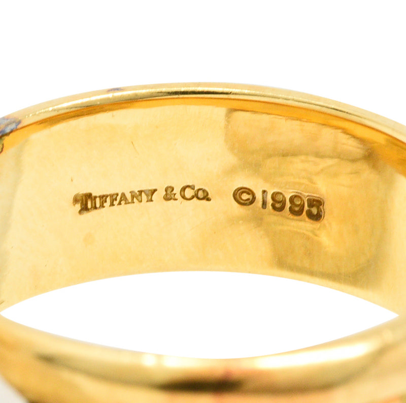 Tiffany & Co Atlas Cuff Bracelet 1995 Sterling Silver Vintage Roman Numeral  7