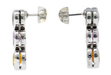 Contemporary 4.10 CTW Fancy Colored Sapphire 18 Karat White Gold Heart Drop EarringsEarrings - Wilson's Estate Jewelry