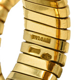 Bulgari Onyx 18 Karat Yellow Gold Tubogas Vintage Ring Wilson's Estate Jewelry