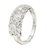 1930's Art Deco 0.50 CTW Diamond Platinum Vintage Woven Band Ring Wilson's Estate Jewelry