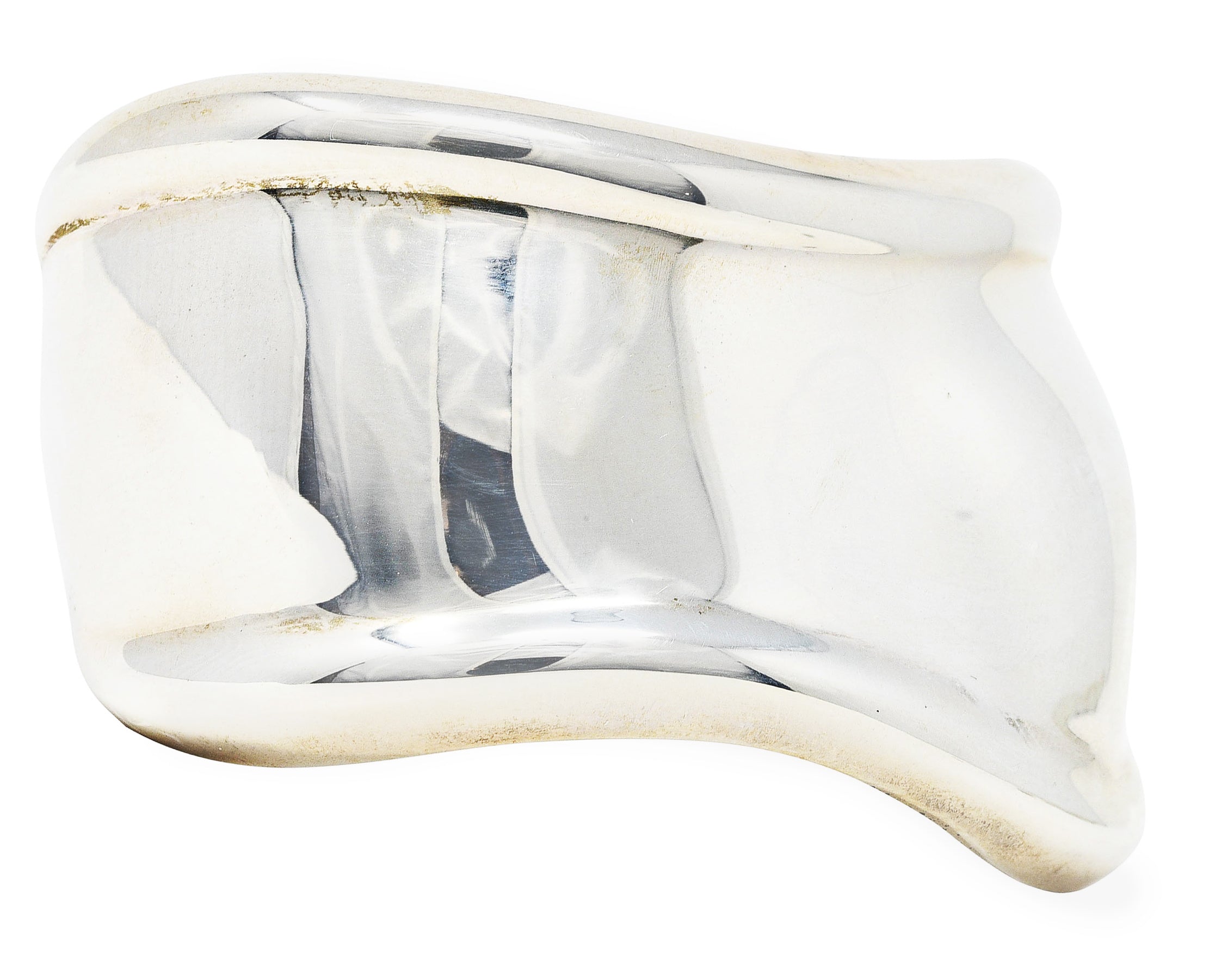 Elsa Peretti Tiffany & Co. Vintage Sterling Silver 38 MM Small Bone Cuff BraceletRings - Wilson's Estate Jewelry