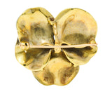 Crane & Theurer Art Nouveau Diamond Enamel 14 Karat Yellow Gold Pansy Antique Crane & Theurer Pendant Brooch Wilson's Estate Jewelry