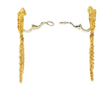 1980's Vintage 18 Karat Gold Braided Doorknocker Ear-Clip EarringsEarrings - Wilson's Estate Jewelry