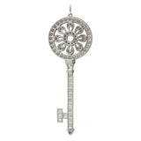 Tiffany & Co. Contemporary 1.76 CTW Diamond Platinum Petals Key Pendant