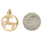 Cartier French 18 Karat Yellow Gold Capricorn Vintage Zodiac Charm Pendant