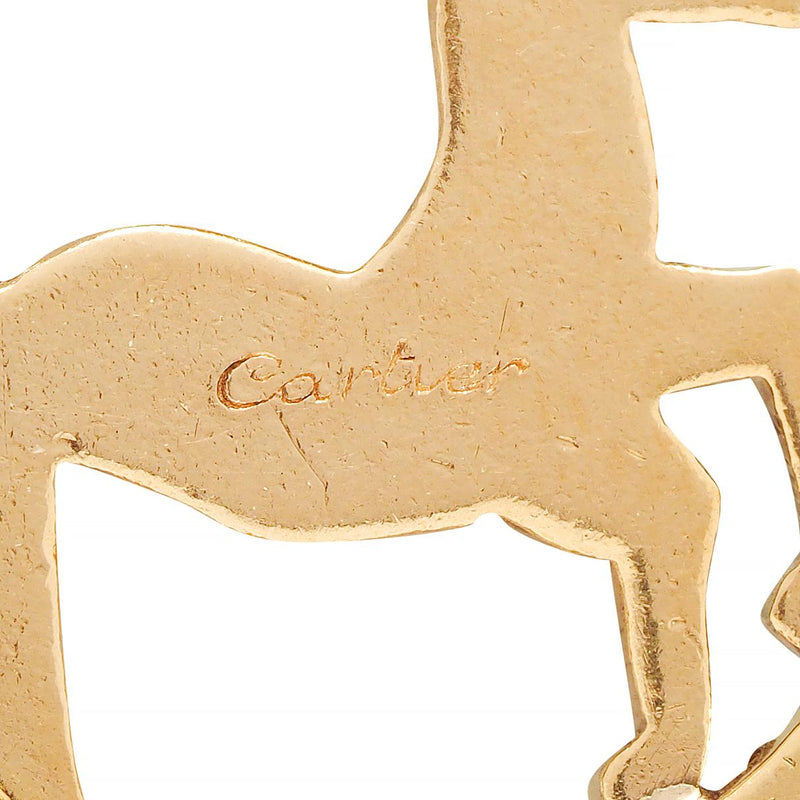 Cartier French 18 Karat Yellow Gold Capricorn Vintage Zodiac Charm Pendant
