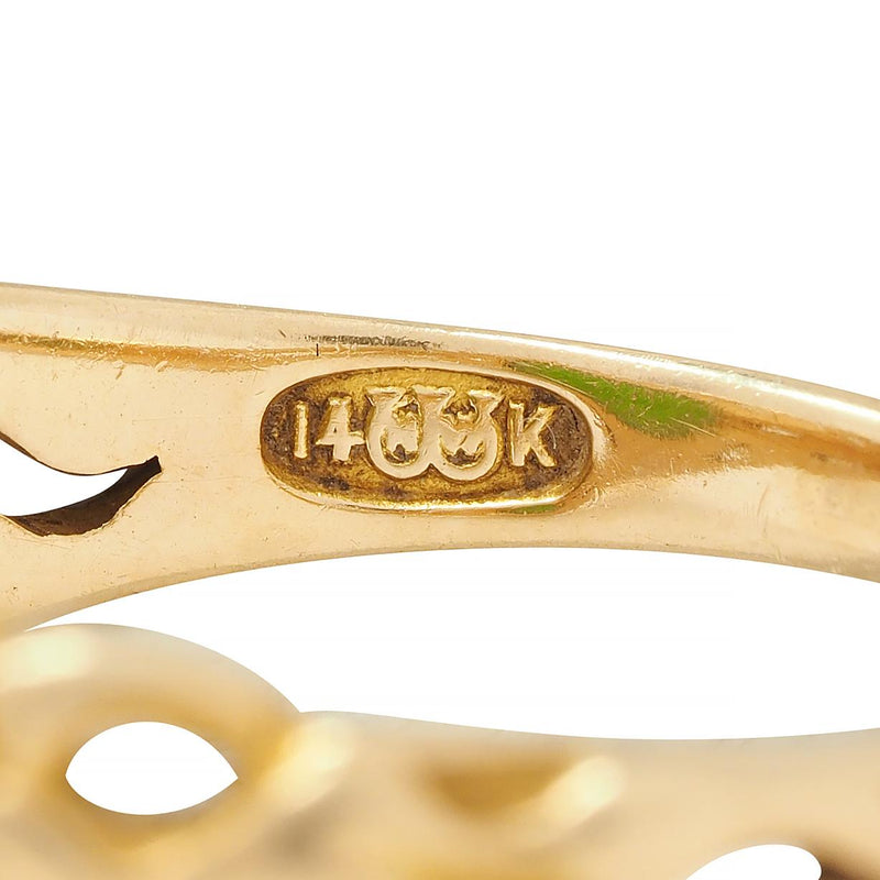 Art Nouveau Nephrite Jade 14 Karat Yellow Gold Antique Unisex Signet Ring