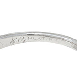 Edwardian 0.45 CTW Old European Diamond Platinum Bow Basket Engagement Ring