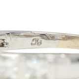 Vintage 0.50 CTW Princess Cut Diamond 14 Karat Gold Scroll Wedding Band Ring