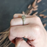 Early Art Deco 0.48 CTW Diamond 18 Karat White Gold Flourished Engagement Ring Wilson's Antique & Estate Jewelry